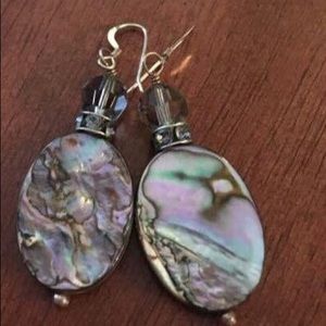 EUC Sterling Silver & Abalone Earrings